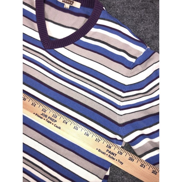 KUHLE Sweater Long Sleeve Shirt Womens Size Large Striped‎ V-Neck Casual - Picture 5 of 7